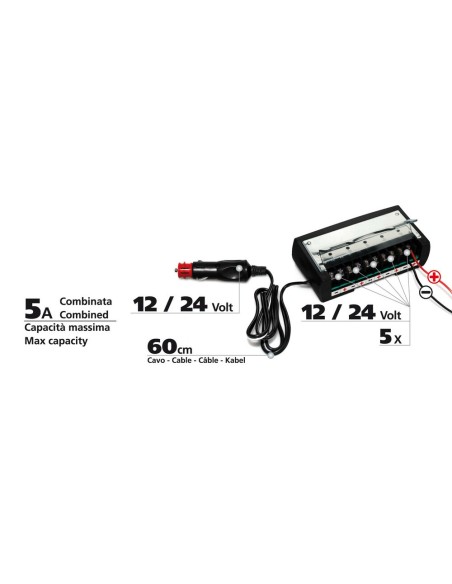 Centralina di comando 5 uscite 12 24V