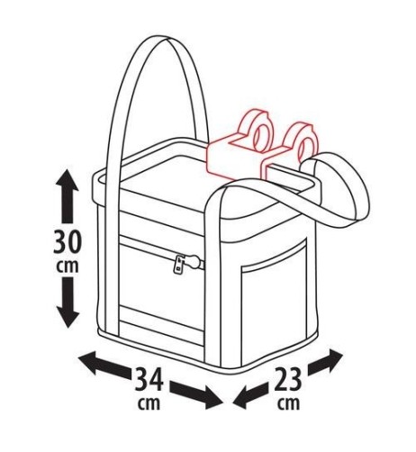 Cestino borsa anteriore in tessuto impermeabile per bici 14L
