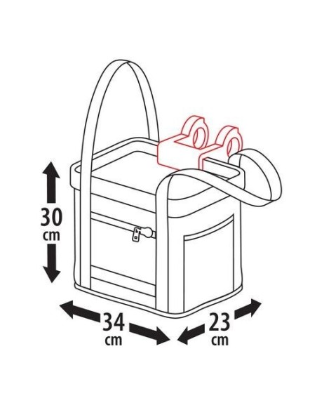 Cestino borsa anteriore in tessuto impermeabile per bici 14L