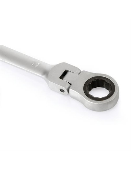 Chiave combinata con cricchetto snodato 19mm acciaio cromo