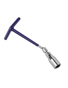 Chiave svitacandela snodabile manico 15cm bussola 21mm