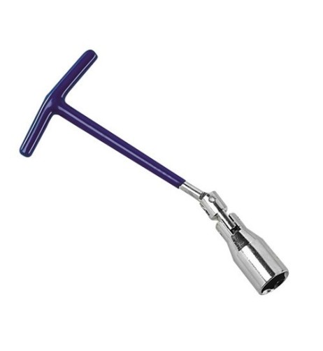 Chiave svitacandela snodabile manico 15cm bussola 21mm