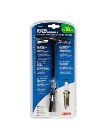 Chiave svitacandele snodabile 18mm