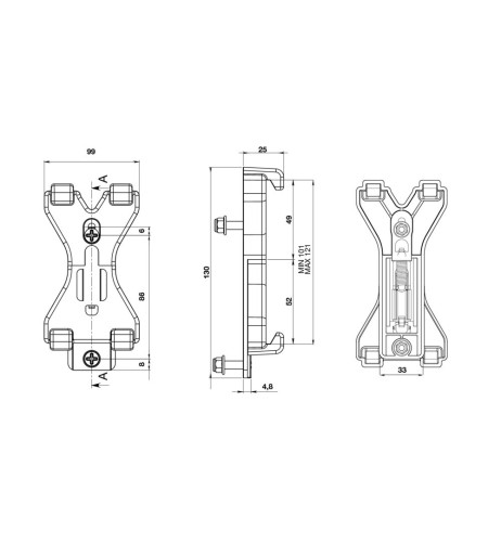 Clips portatarga universale per rimorchi e carrelli auto camion camper