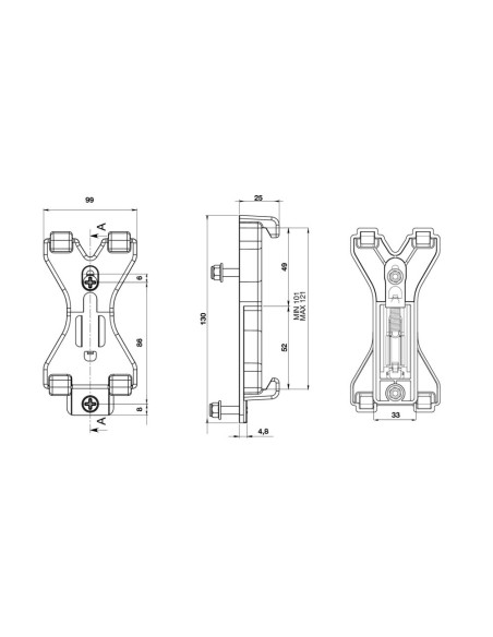 Clips portatarga universale per rimorchi e carrelli auto camion camper