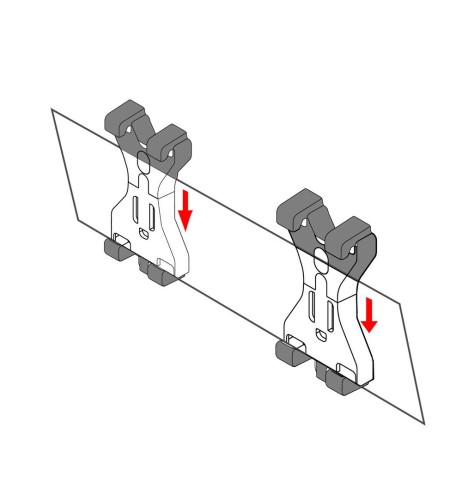 Clips portatarga universale per rimorchi e carrelli auto camion camper