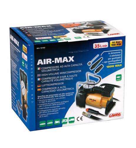 Compressore 12V gonfiaggio pneumatici 150psi