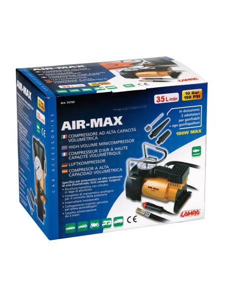 Compressore 12V gonfiaggio pneumatici 150psi