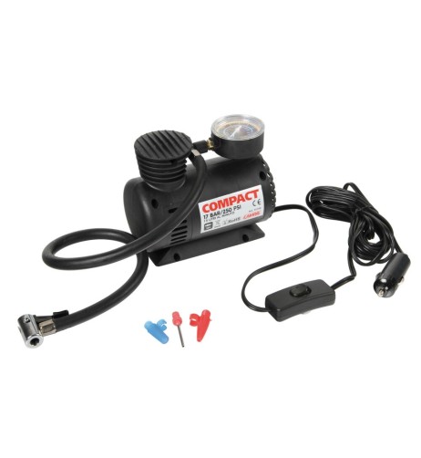 Compressore compact 12V con manometro auto moto