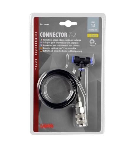 Connettore aria camion T2 attacco rapido con prolunga