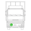 Contrassegno adesivo camion - L - veicolo ecosilenzioso