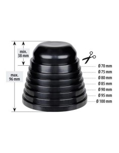 Copertura protettiva maggiorata fanali per lampade LED e alogene 70 100mm 2
