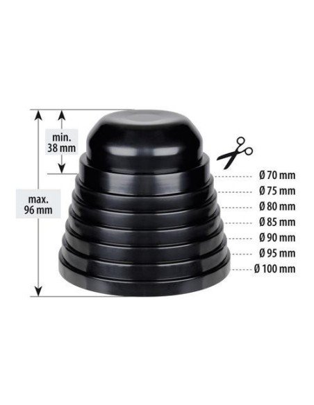 Copertura protettiva maggiorata fanali per lampade LED e alogene 70 100mm