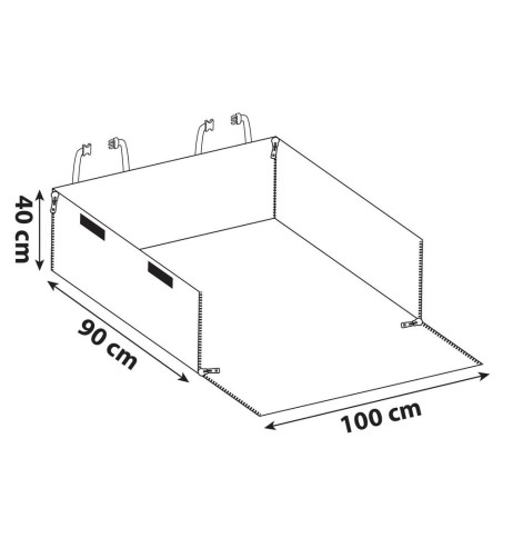 Copertura protettiva per piano e rivestimenti laterali del baule auto 100x9
