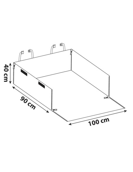 Copertura protettiva per piano e rivestimenti laterali del baule auto 100x9