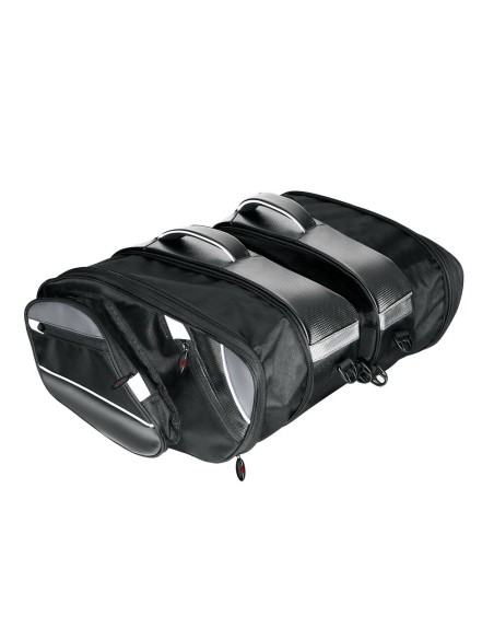Coppia borse laterali moto universali impermabili 25 37 litri 47x26x31cm 