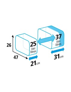 Coppia borse laterali moto universali impermabili 25 37 litri 47x26x31cm  2