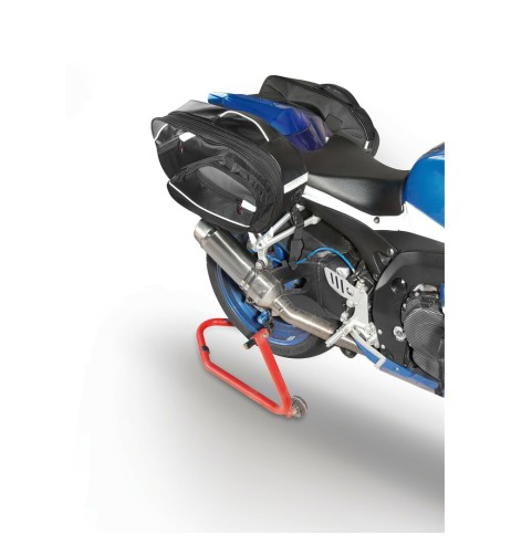 Coppia borse laterali moto universali impermabili 25 37 litri 47x26x31cm 