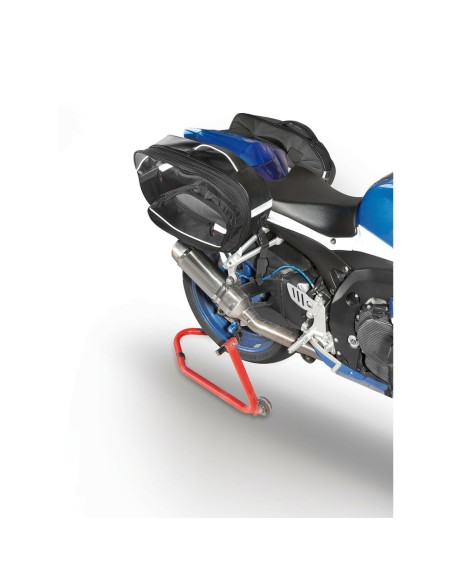 Coppia borse laterali moto universali impermabili 25 37 litri 47x26x31cm 