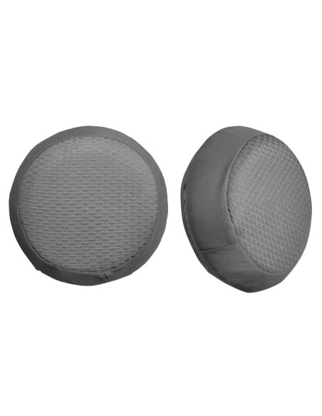 Coppia copri poggiatesta tondi In poliestere jacquard Grigio