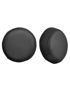 Coppia copri poggiatesta tondi In poliestere jacquard Nero