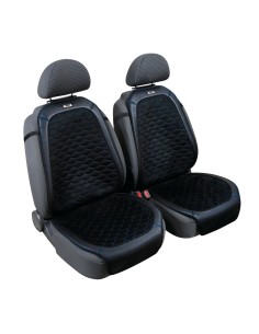 Coppia coprisedili auto universali in similpelle e tessuto Daytona nero blu