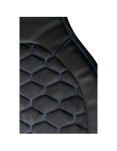 Coppia coprisedili auto universali in similpelle e tessuto Daytona nero blu 2
