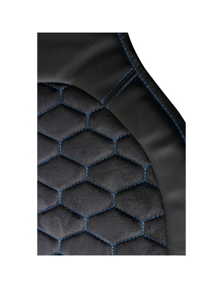 Coppia coprisedili auto universali in similpelle e tessuto Daytona nero blu
