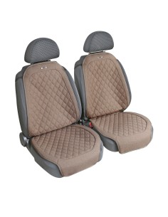 Coppia coprisedili auto universali in tekno lino di poliestere Beige