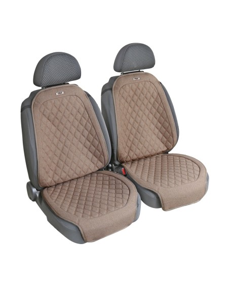 Coppia coprisedili auto universali in tekno lino di poliestere Beige