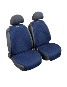 Coppia coprisedili auto universali in tekno lino di poliestere Blu