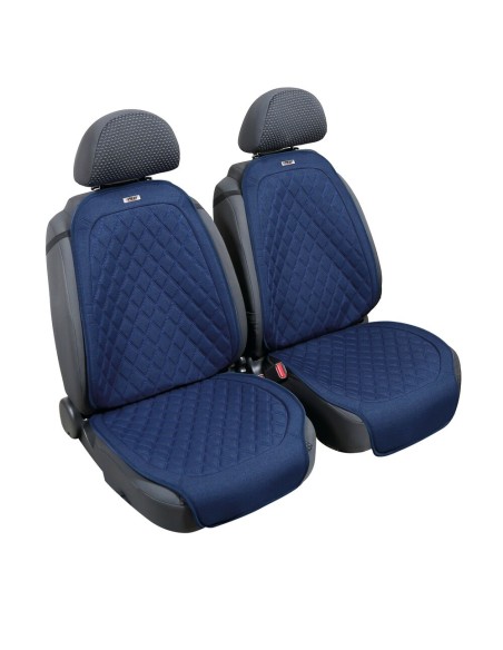 Coppia coprisedili auto universali in tekno lino di poliestere Blu