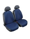 Coppia coprisedili auto universali in tekno lino di poliestere Blu