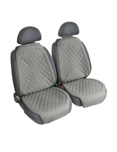 Coppia coprisedili auto universali in tekno lino di poliestere Grigio