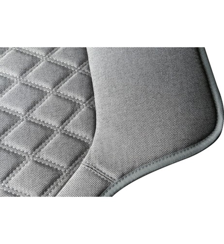 Coppia coprisedili auto universali in tekno lino di poliestere Grigio