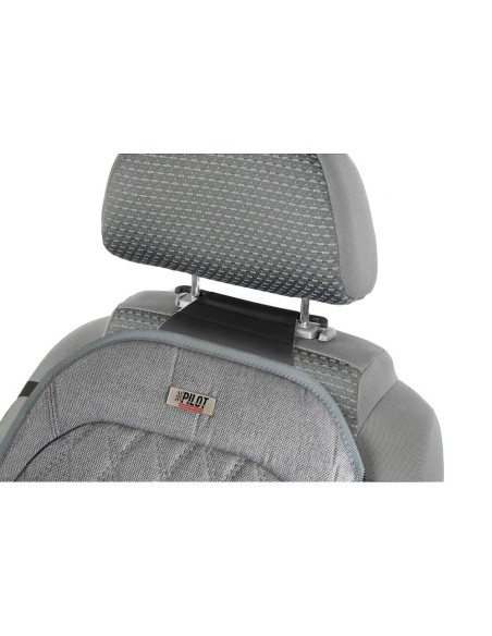 Coppia coprisedili auto universali in tekno lino di poliestere Grigio