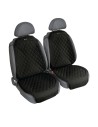 Coppia coprisedili auto universali in tekno lino di poliestere Nero