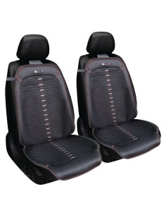 Coppia coprisedili auto universali in tessuto alveolare Monza nero