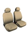 Coppia coprisedili fodere auto anteriori universali Biba cotone beige