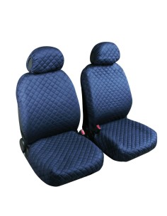 Coppia coprisedili fodere auto anteriori universali Biba cotone blu