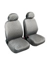 Coppia coprisedili fodere auto anteriori universali Biba cotone grigio