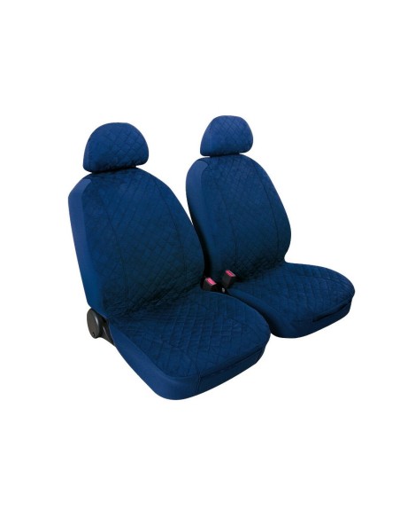 Coppia coprisedili fodere auto anteriori universali Biba microfibra blu sc