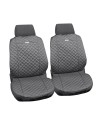 Coppia coprisedili fodere auto anteriori Ziga in cotone trapuntato grigio
