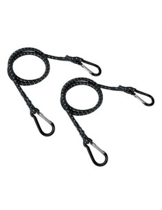 Coppia corde elastiche con moschettoni in alluminio 100cm diametro 8mm