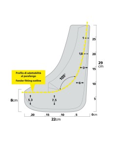 Coppia di paraspruzzi sagomati per auto Type 2 22x29cm 2