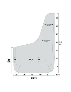 Coppia di paraspruzzi universali per auto Taglia L 26x37cm 2