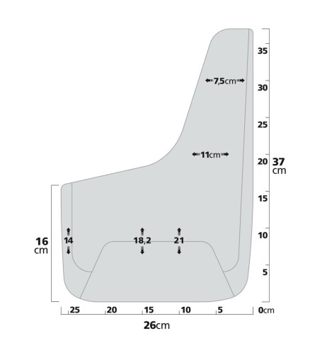 Coppia di paraspruzzi universali per auto Taglia L 26x37cm