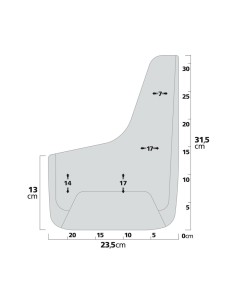 Coppia di paraspruzzi universali per auto Taglia M 23 5x31 5cm 2