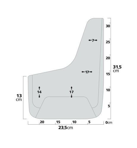Coppia di paraspruzzi universali per auto Taglia M 23 5x31 5cm