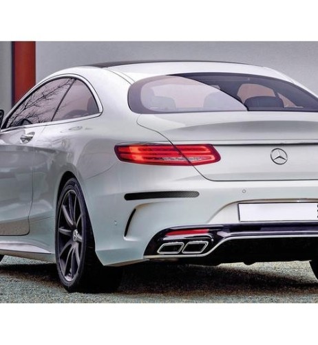 Coppia di salvaparaurti adesivi colore carbon look 310x35mm